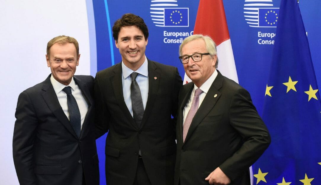 ЕС и Канада подписали соглашение о свободной торговле, Трюдо, Европейский союз, Экономика Канады