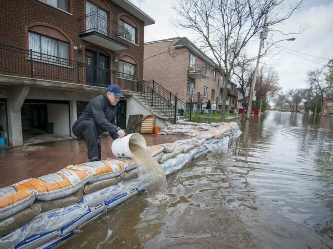 наводнение в Канаде (Монреаль)