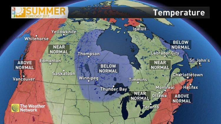 погода в Канаде, прогноз погоды в Канаде на лето 2017