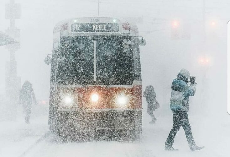 снегопад в Торонто