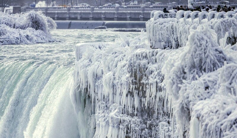 ниагарский водопад зимой