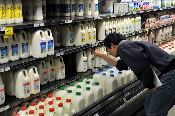 Стоимость молочных продуктов