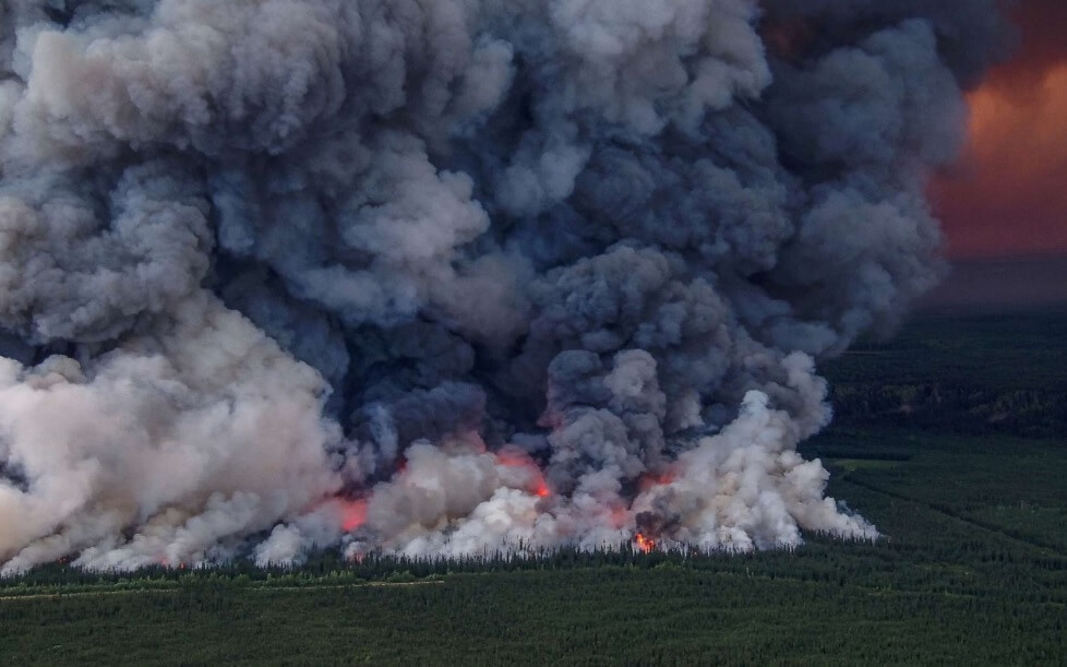 лесные пожары канада европа
