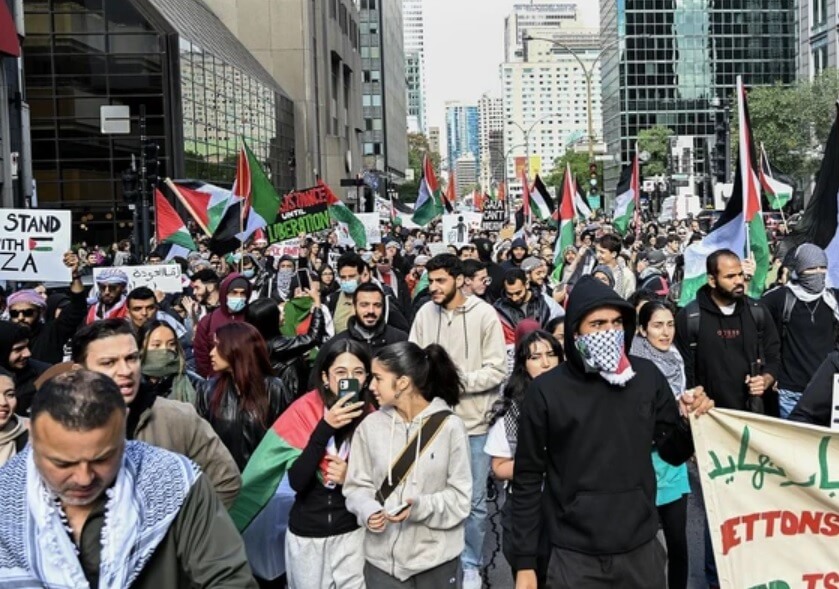 митинг хамас палестина канада