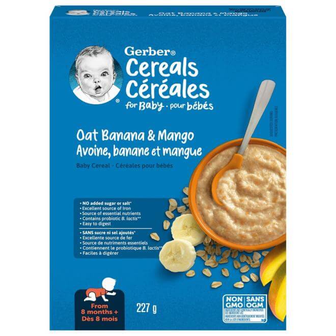 Gerber’s Oat Banana & Mango Baby Cereal