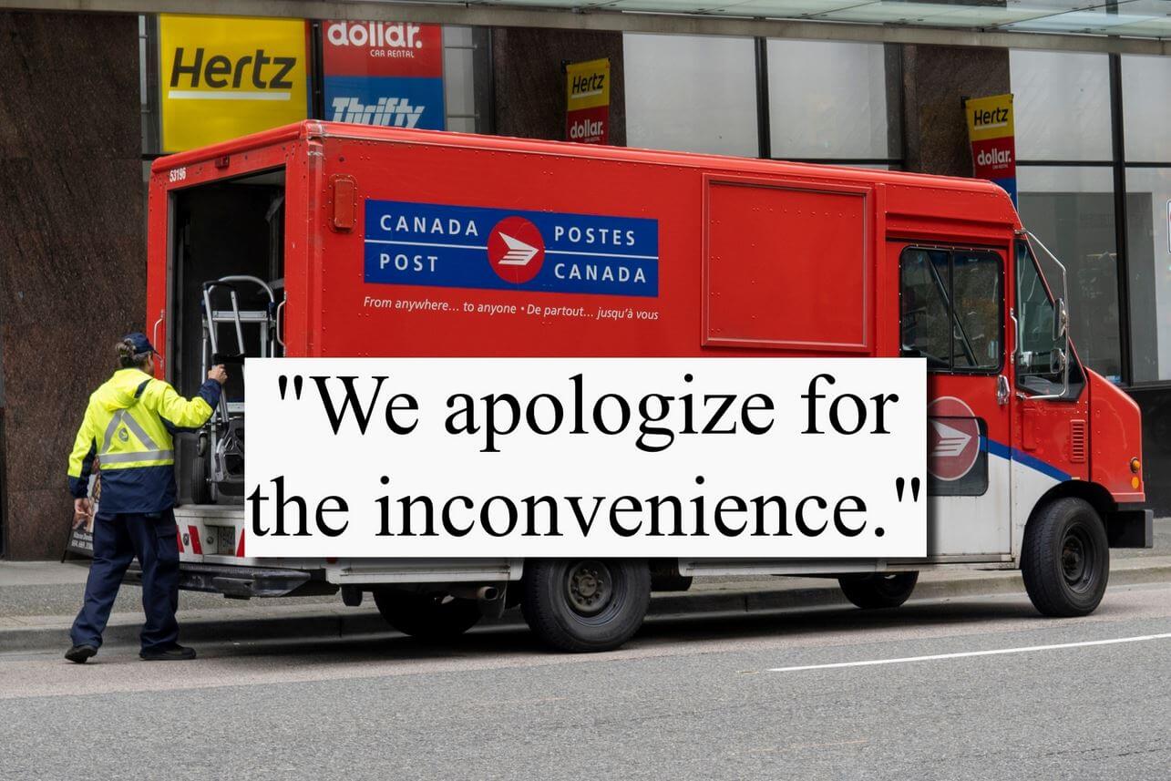 Сбой в работе Canada Post