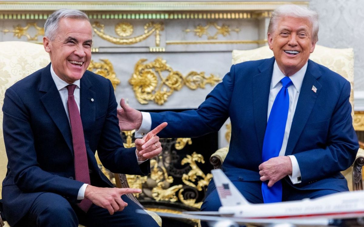 Дональд Трамп и король Карл III на официальном приеме.