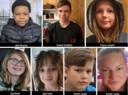 Group collage of seven students' headshots with name labels below each photo: Abel Mwansa, Ezekiel Schofield, Ticaria Lampert, Zoey Benoit, Kylie Smith, Emmett Jacobs, Jennifer Jacobs.
